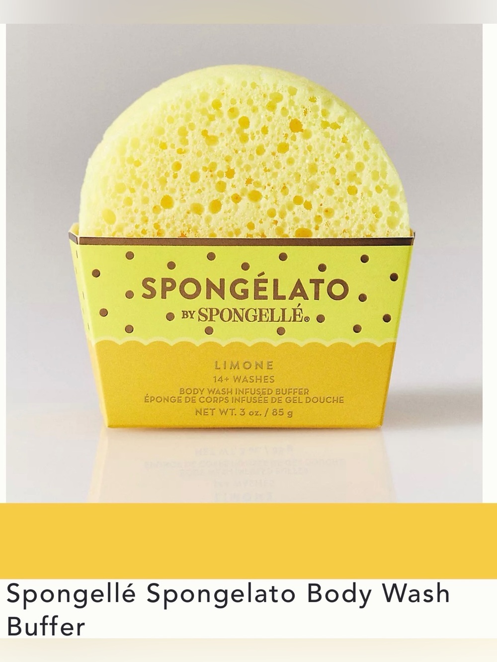 Spongellé Spongelato Limone Body Wash Buffer - 14+ Washes / 3 Oz